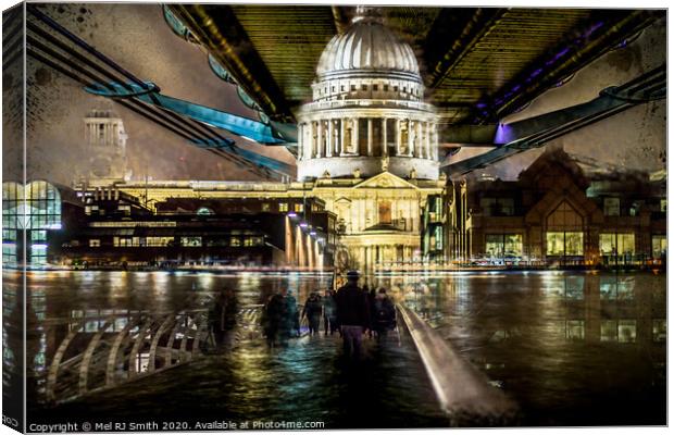 "Ethereal Visions: A Glimpse into Dystopian London Canvas Print by Mel RJ Smith