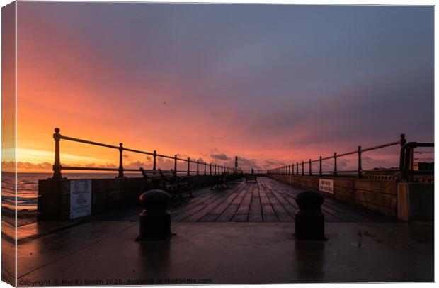 "Radiant Dawn Over Littlehampton Pier" Canvas Print by Mel RJ Smith