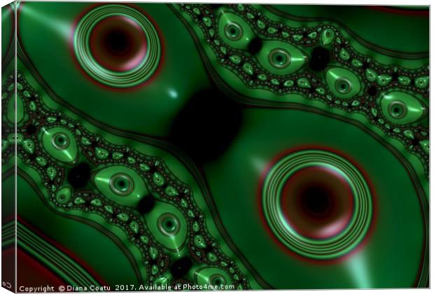 Malachite Eyes Canvas Print by Diana Coatu