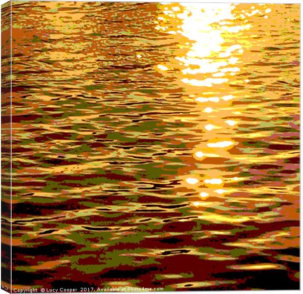 Golden Water Canvas Print by Lucy Cooper
