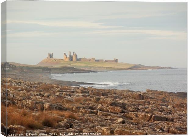 Dunstanburgh Castle Canvas Print by Kevin White