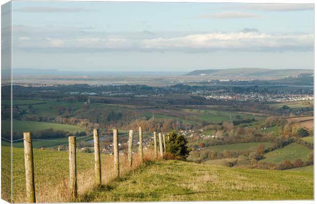 Hill with a view Canvas Print by Simon J Beer