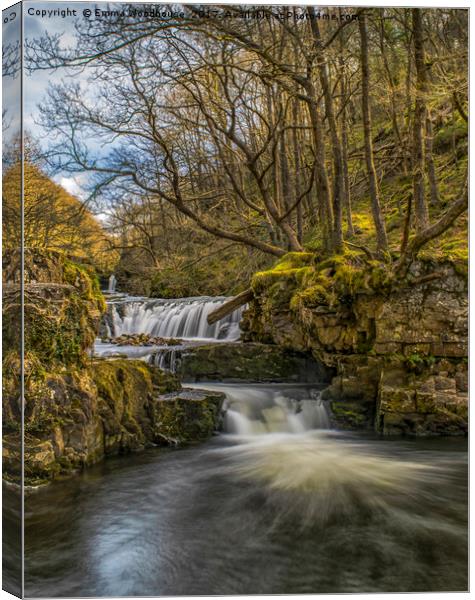 Cascading waterfalls Canvas Print by Emma Woodhouse