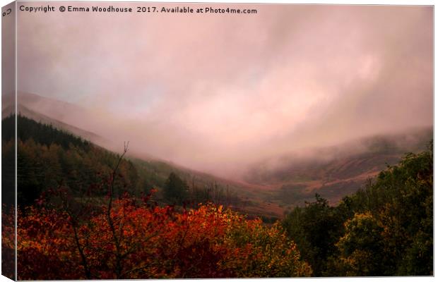 Autumn in the Valleys Canvas Print by Emma Woodhouse
