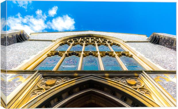 looking up to church Canvas Print by james dorrington