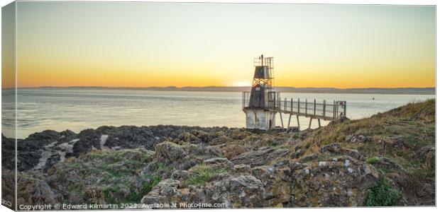 Battery Point Lighthouse Canvas Print by Edward Kilmartin