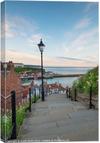 199 Steps Whitby Canvas Print by Sarah Smith