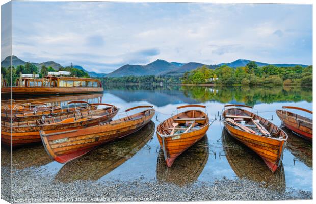 Early Morning at Derwentwater Canvas Print by Sarah Smith