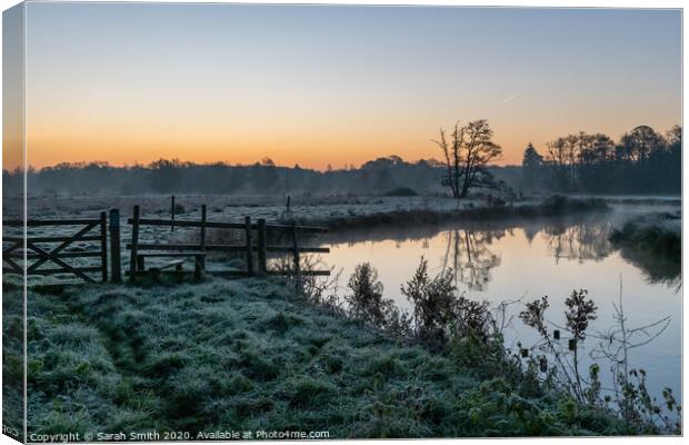 Thundry Meadows Sunrise Canvas Print by Sarah Smith