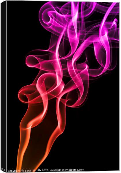 Colourful Smoke Pattern Canvas Print by Sarah Smith