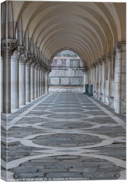 Arched Beauty in Venice Canvas Print by Sarah Smith
