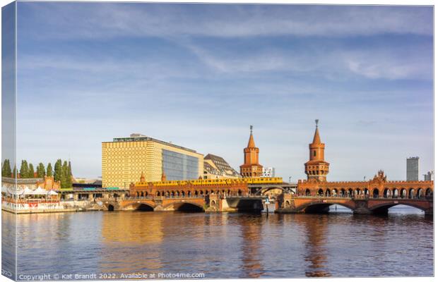 Oberbaum Bridge a& River Spree in Berlin, Germany Canvas Print by KB Photo