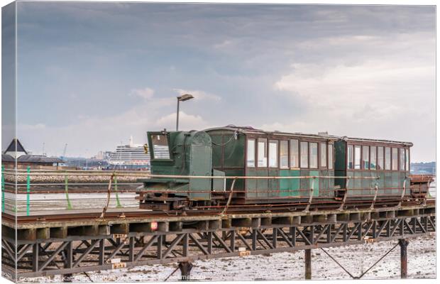 Hythe Pier Railway Train, UK Canvas Print by KB Photo