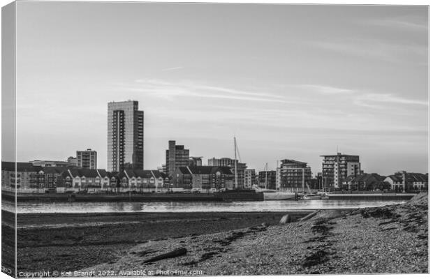 Southampton skyline black and white Canvas Print by KB Photo