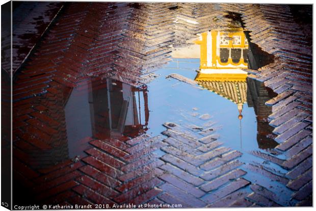 Reflection of Rosina's balcony in Seville Canvas Print by KB Photo