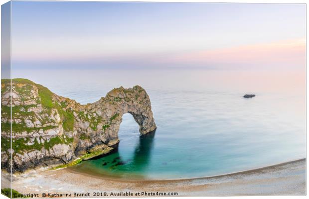 Calming sunset at Durdle Door, Dorset Canvas Print by KB Photo