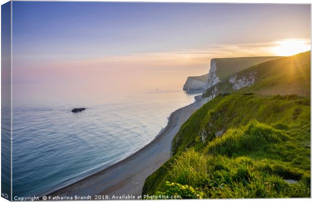Jurassic Coast Dorset sunset , England Canvas Print by KB Photo