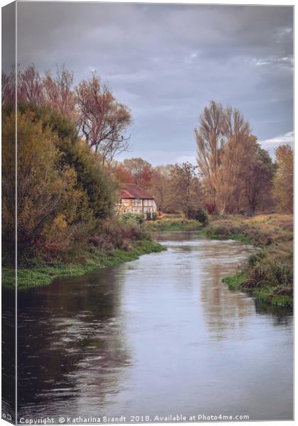 Itchen River during autumn Canvas Print by KB Photo