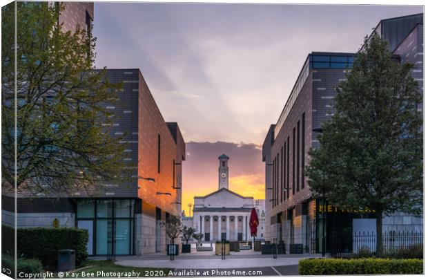Sunset over Guildhall Square in Southampton Canvas Print by KB Photo