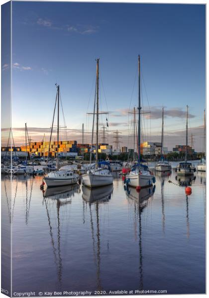 Totton and Eling marina sunset Canvas Print by KB Photo