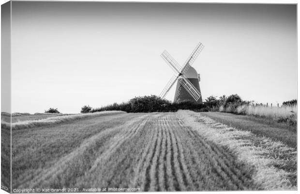 Halnaker Windmill in Black and White, West Sussex, Canvas Print by KB Photo