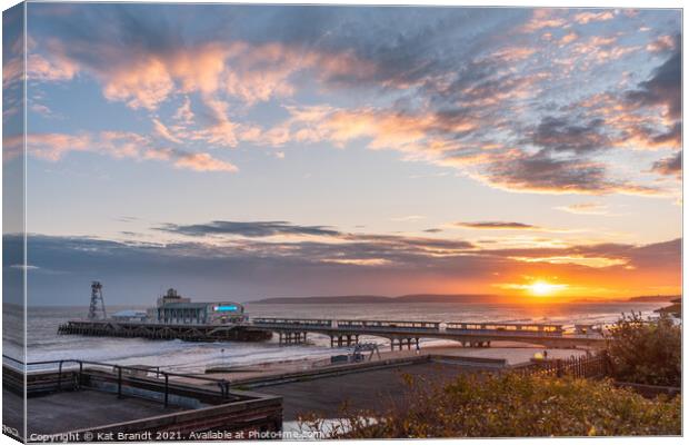 Sunset over Bournemouth Pier Canvas Print by KB Photo