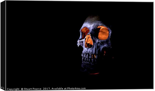 Halloween skull.  Canvas Print by Stuart Pearce