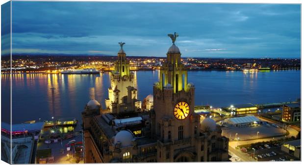 Royal Liver Building- Liverpools iconic building  Canvas Print by Paul Raynard