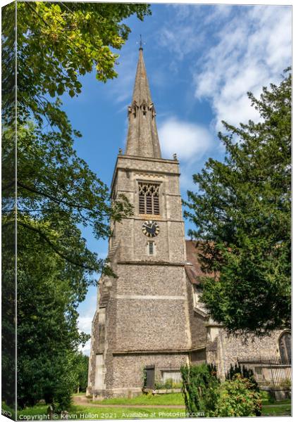 St Mary's Church. Princes Risborough,  Canvas Print by Kevin Hellon