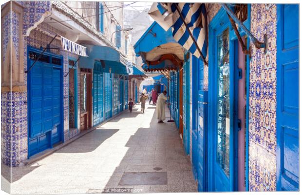 Shopping street, Canvas Print by Kevin Hellon