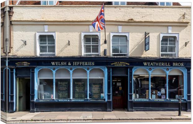 Welsh and Jefferies and Weatherill Brothers shops Canvas Print by Kevin Hellon
