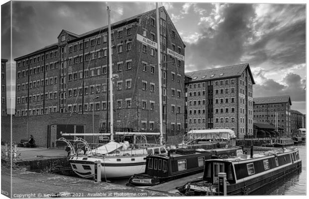 Gloucester docks Canvas Print by Kevin Hellon