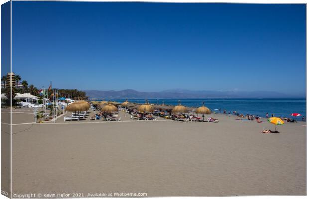 Torremolinos Beach Canvas Print by Kevin Hellon