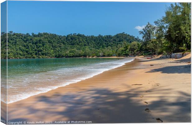 Beach on Koh Phayam, Canvas Print by Kevin Hellon