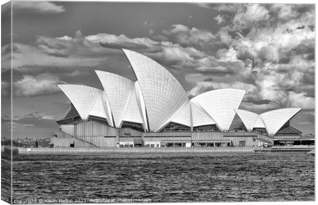 Sydney Opera House viewed from the West Canvas Print by Kevin Hellon