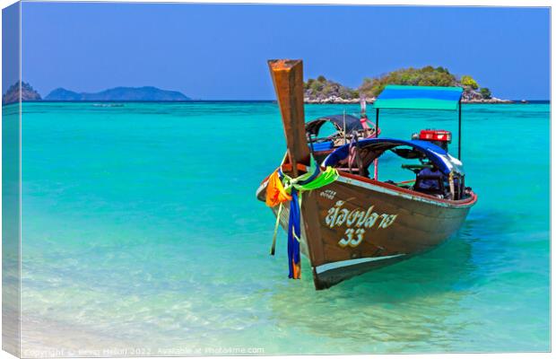 Long tail boat, Koh Lipe, Thailand Canvas Print by Kevin Hellon
