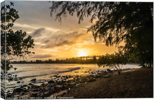 Rocky Point Sunset, Canvas Print by Kevin Hellon