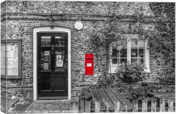 The old post office and village store, Hambleden,  Canvas Print by Kevin Hellon