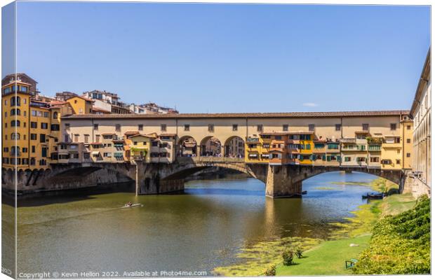Ponte Vecchio, Florence, Italy Canvas Print by Kevin Hellon