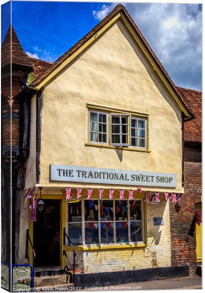 The Traditional Sweet Shop Canvas Print by Kevin Hellon