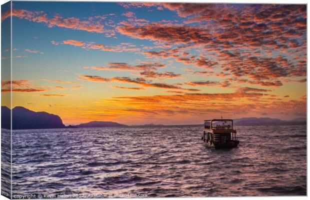 Dawn over Phang Nga Bay, Thailand Canvas Print by Kevin Hellon