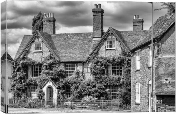 Typical architecture in Thame Canvas Print by Kevin Hellon