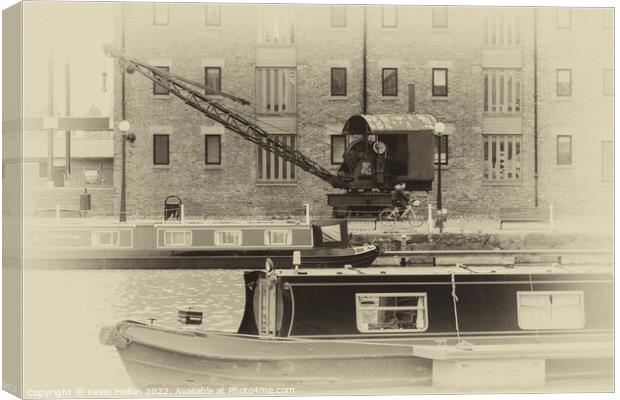 Gloucester Docks - Antique Print Series -6 Canvas Print by Kevin Hellon