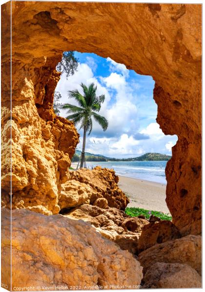 Window to Paradise Canvas Print by Kevin Hellon