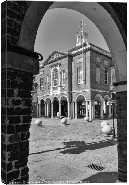 The Guidhall taken from the Corn Exchange, High Wycombe, Canvas Print by Kevin Hellon