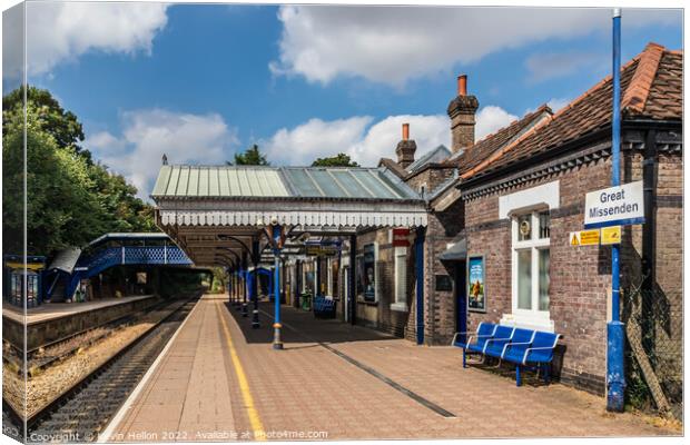 Great Missenden Railway Station, Canvas Print by Kevin Hellon