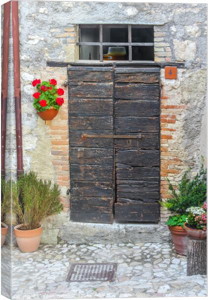 House number 4, Labro, Lazio, Italy Canvas Print by Kevin Hellon