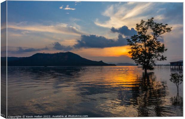 Sunrise in Phang Nga Bay, Canvas Print by Kevin Hellon