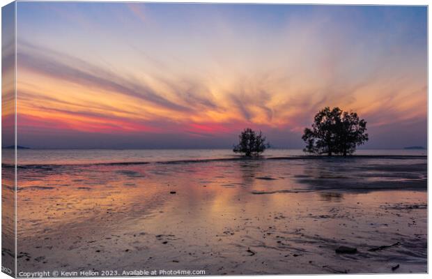 The colours of sunrise Canvas Print by Kevin Hellon