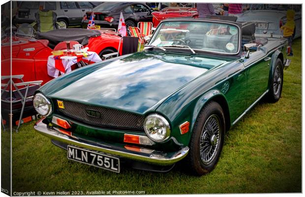 1971 Triumph TR6 in British Racing Green Canvas Print by Kevin Hellon